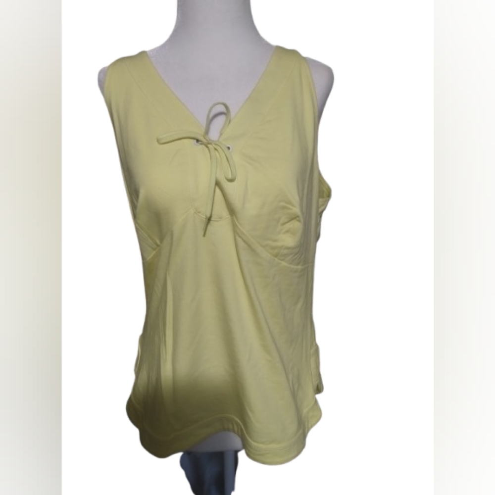 NWOT Etcetera Sunlit/Soft Yellow Cotton Blend Tee,  XL
